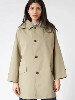 Danton - Women's 3-Layer Cloth Hooded Balmacaan Coat in Beige