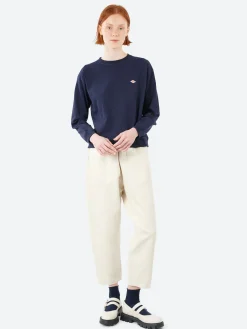 Danton - Women's Long Sleeve Sweat T-Shirt in Navy