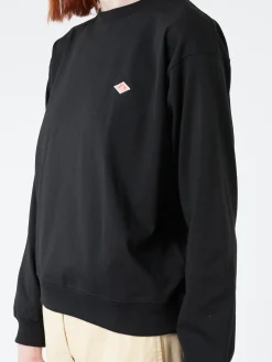 Danton - Women's Plain Long Sleeve T-Shirt Rib in Black