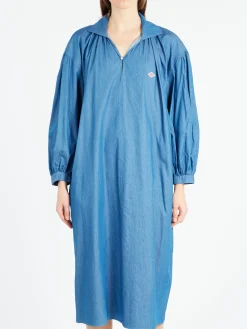 Danton - Women's Pullover Shirt Dress in Lt Indigo