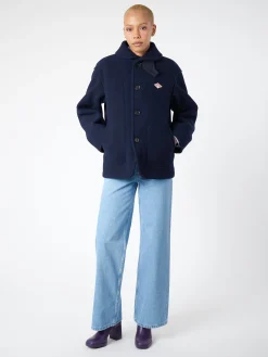 Danton - Women's Round Collar Jacket in Navy