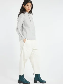 Danton - Women's Stretch Corduroy Easy Pants in Oyster