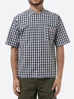 Danton - Work Shirt in Navy and White