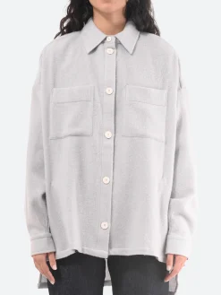 Destin - Lema Shirt Jacket in Ice Grey