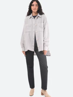 Destin - Lema Shirt Jacket in Ice Grey