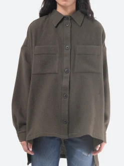 Destin - Lema Shirt Jacket in Army Green