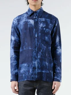 Destin - Linman Handpainted Shirt in Navy