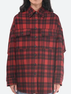 Destin - Luna Jacket in Red Plaid