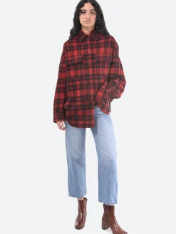 Destin - Luna Jacket in Red Plaid