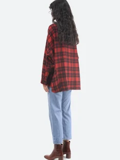 Destin - Luna Jacket in Red Plaid