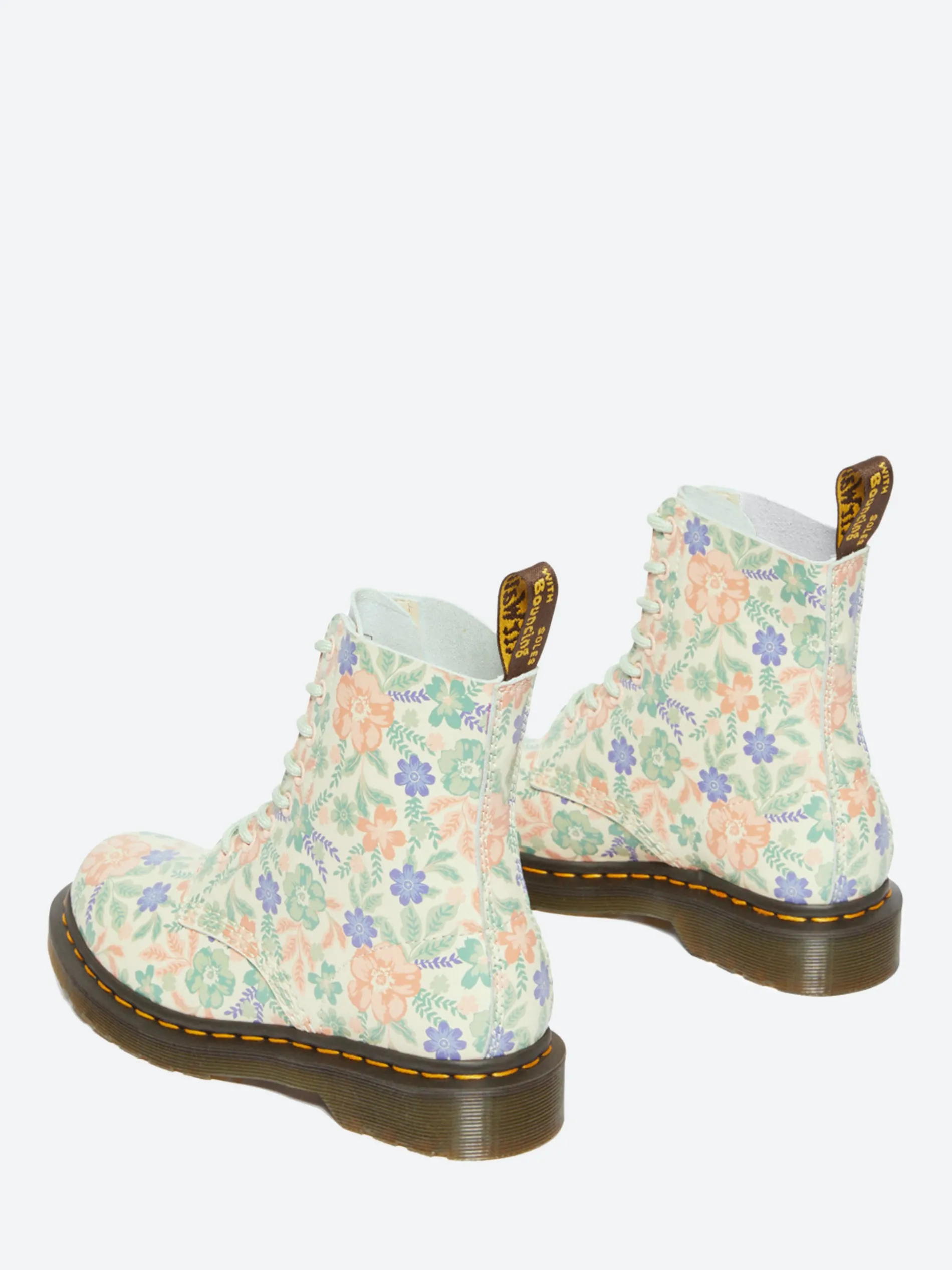 Dr. Martens - 1460 Lace Up Boots in Cream and Floral