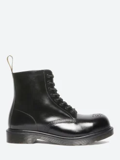 Dr. Martens - 1460 Pascal Steel Toe Boots in Black Analine