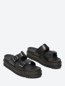 Dr. Martens - Myles Buckle Slide Sandals in Black