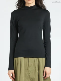 Ecologyst - The 195 Merino Fitted Mockneck in Black