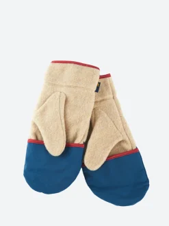Elmer - Flip Mitten in Camel and Blue