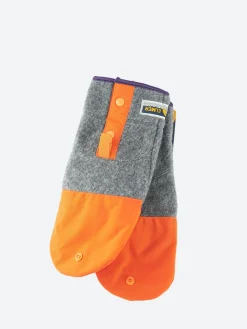 Elmer - Flip Mitten in Charcoal/Orange