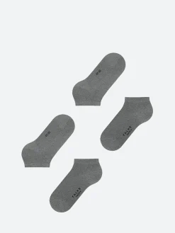 Falke - Happy 2-Pack Sneaker Socks in Light Grey Melange