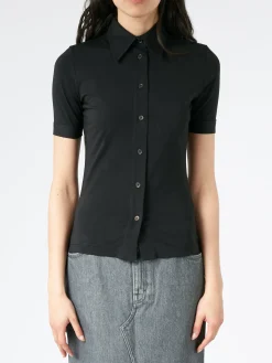 Filippa K - Jersey Short Sleeve Shirt in Black
