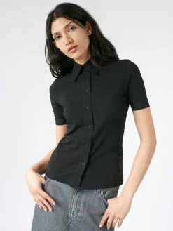 Filippa K - Jersey Short Sleeve Shirt in Black