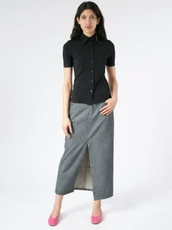 Filippa K - Jersey Short Sleeve Shirt in Black