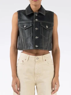 Filippa K - Leather Vest in Black