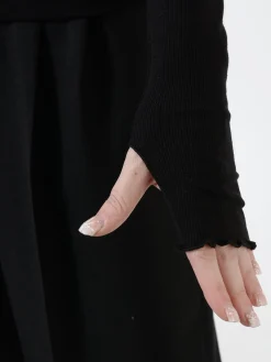 Filippa K - Rib Mock Neck Top in Black