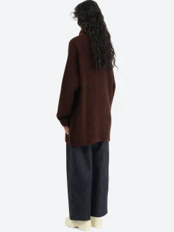 Filippa K - Simone Yak Rollerneck in Mahogany Red