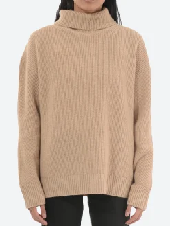 Filippa K - Wool Cashmere Roller Neck in Beige Melange