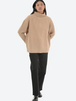 Filippa K - Wool Cashmere Roller Neck in Beige Melange