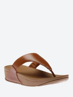 FitFlop - Lulu Leather Toe-Post Sandals in Light Tan