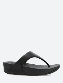FitFlop - Lulu Leather Toe-Post Sandals in Black