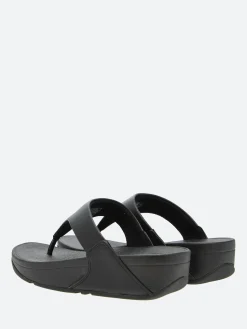 FitFlop - Lulu Leather Toe-Post Sandals in Black