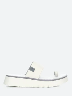 FLY London - Chev Slide Sandal in Off White