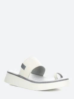 FLY London - Chev Slide Sandal in Off White