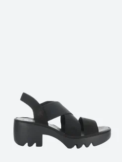 Fly London- Taji Slingback Sandals in Black