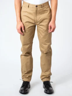 F.O.B. FACTORY - Herringbone Trouser in Khaki