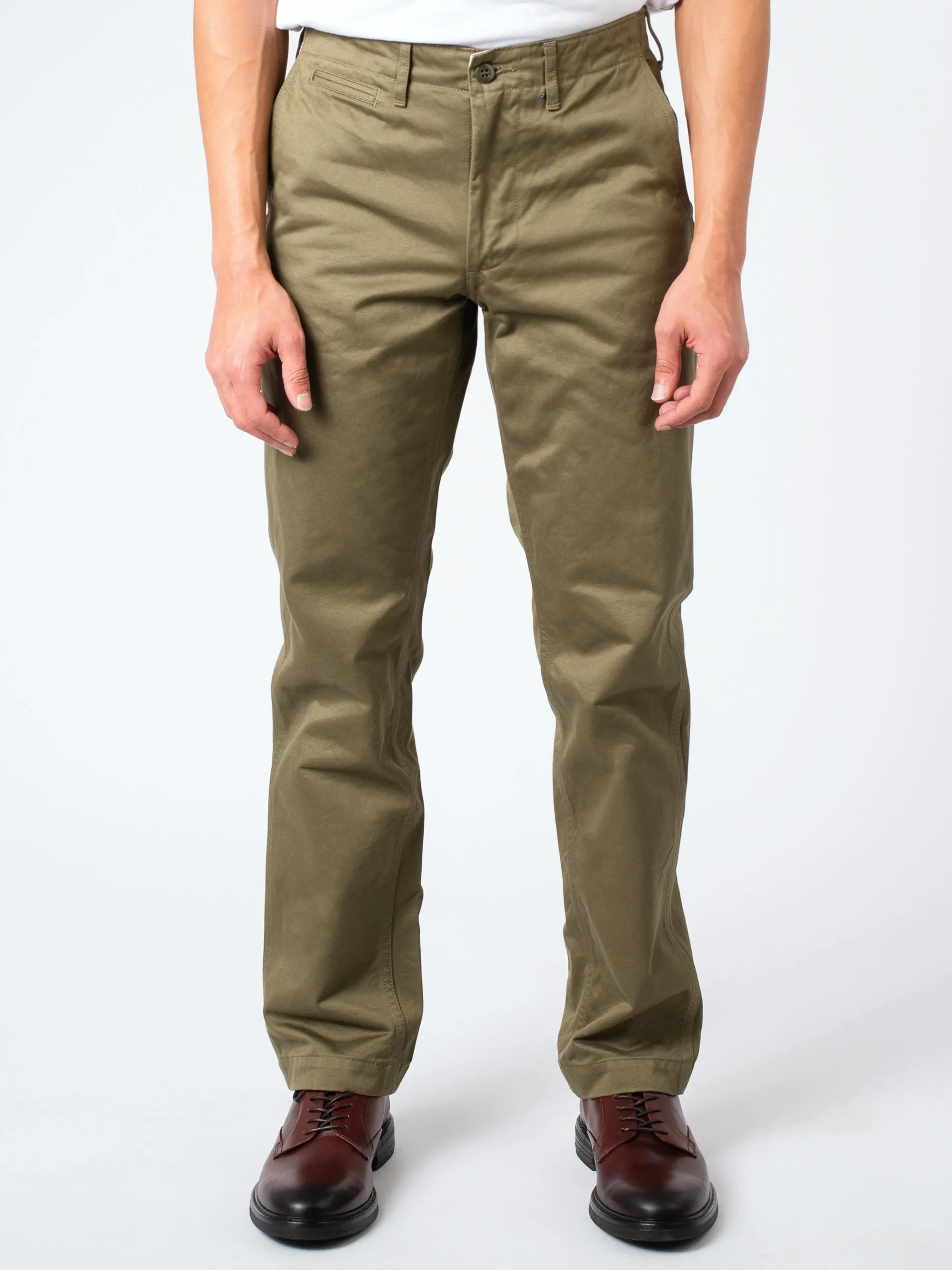 F.O.B. FACTORY - Narrow US Trousers in Olive