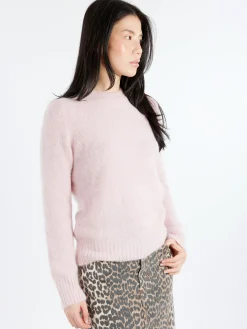 GANNI - Brushed Alpaca Jumper in Chalk Pink