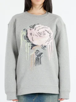 GANNI - Fleece Sweatshirt in Paloma Melange