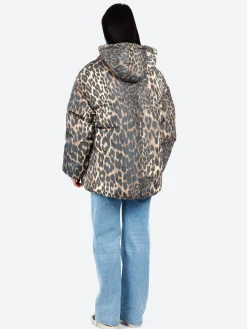 GANNI - Leo Puffer Jacket in Almond Milk