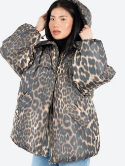 GANNI - Leo Puffer Jacket in Almond Milk