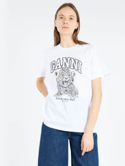 GANNI - Leopard Relaxed T-Shirt