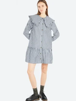 GANNI - Mini Shirt Dress in Black