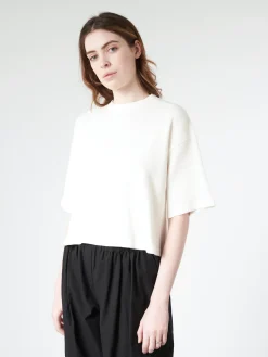 Girls of Dust - Big T Cropped in Off White