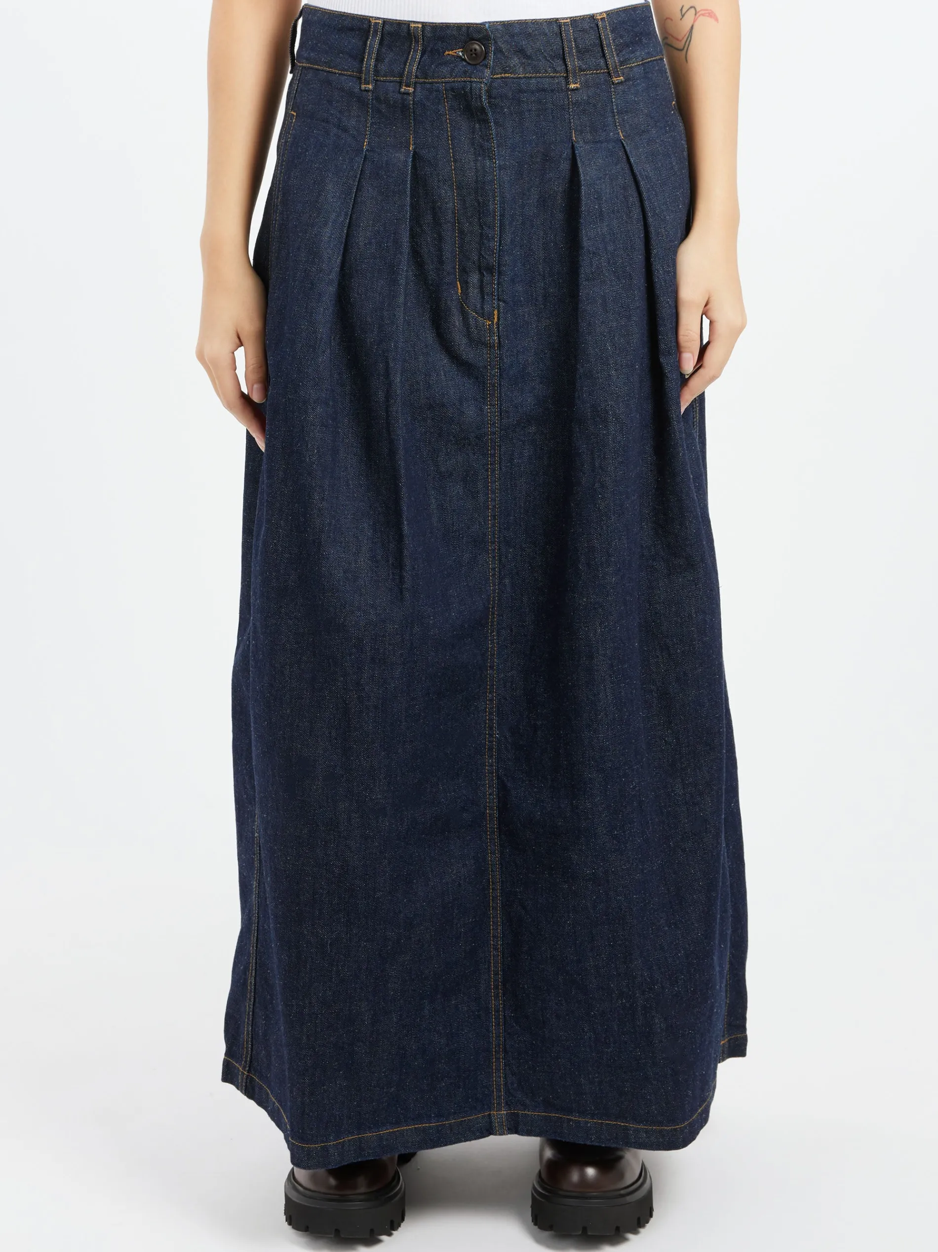 Girls of Dust - Bulb Skirt in Indigo