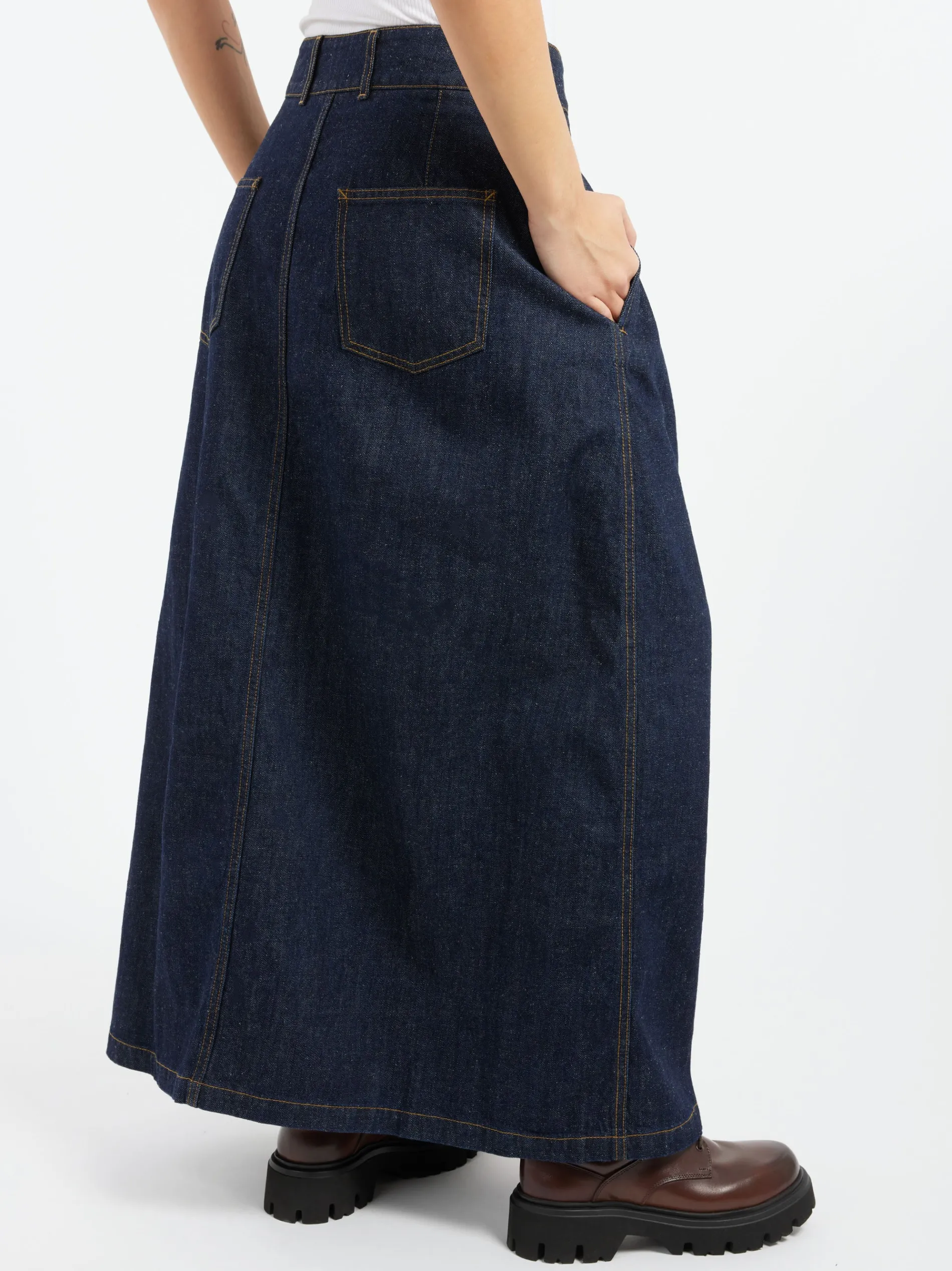 Girls of Dust - Bulb Skirt in Indigo