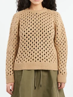 Girls of Dust - Fisherman Sweater in Almond