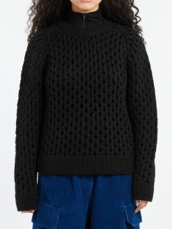 Girls of Dust - Fisherman Sweater in Black