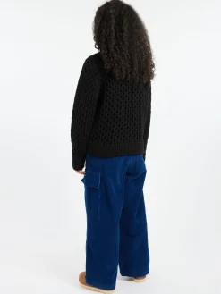 Girls of Dust - Fisherman Sweater in Black