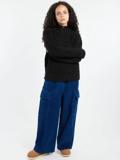 Girls of Dust - Fisherman Sweater in Black